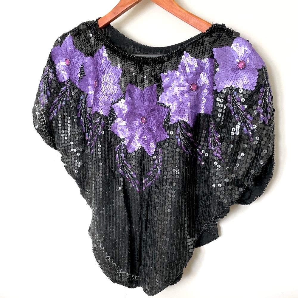 Vintage 80’s Sequin Halloween Costume Top from Spain